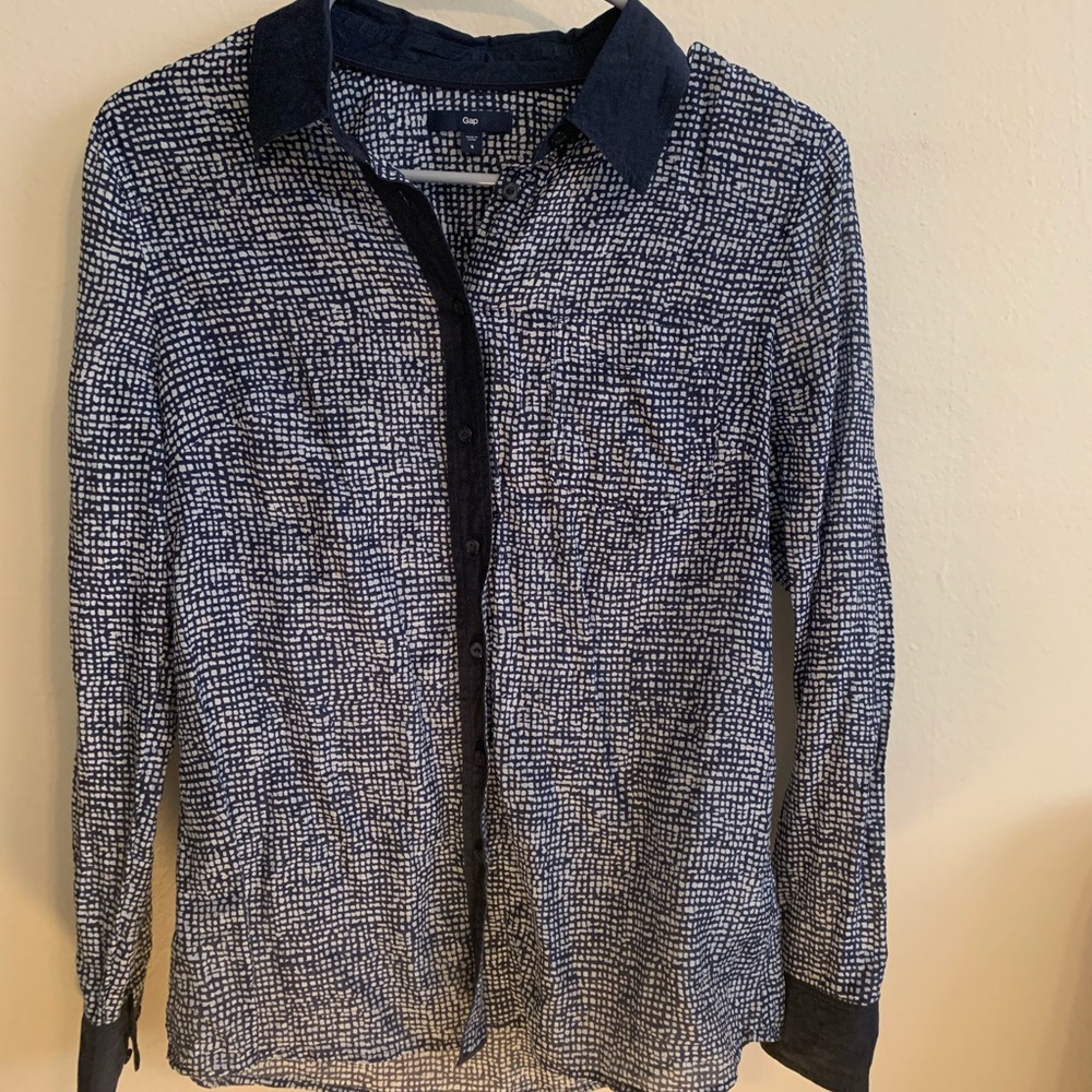 Blue button down from the gap